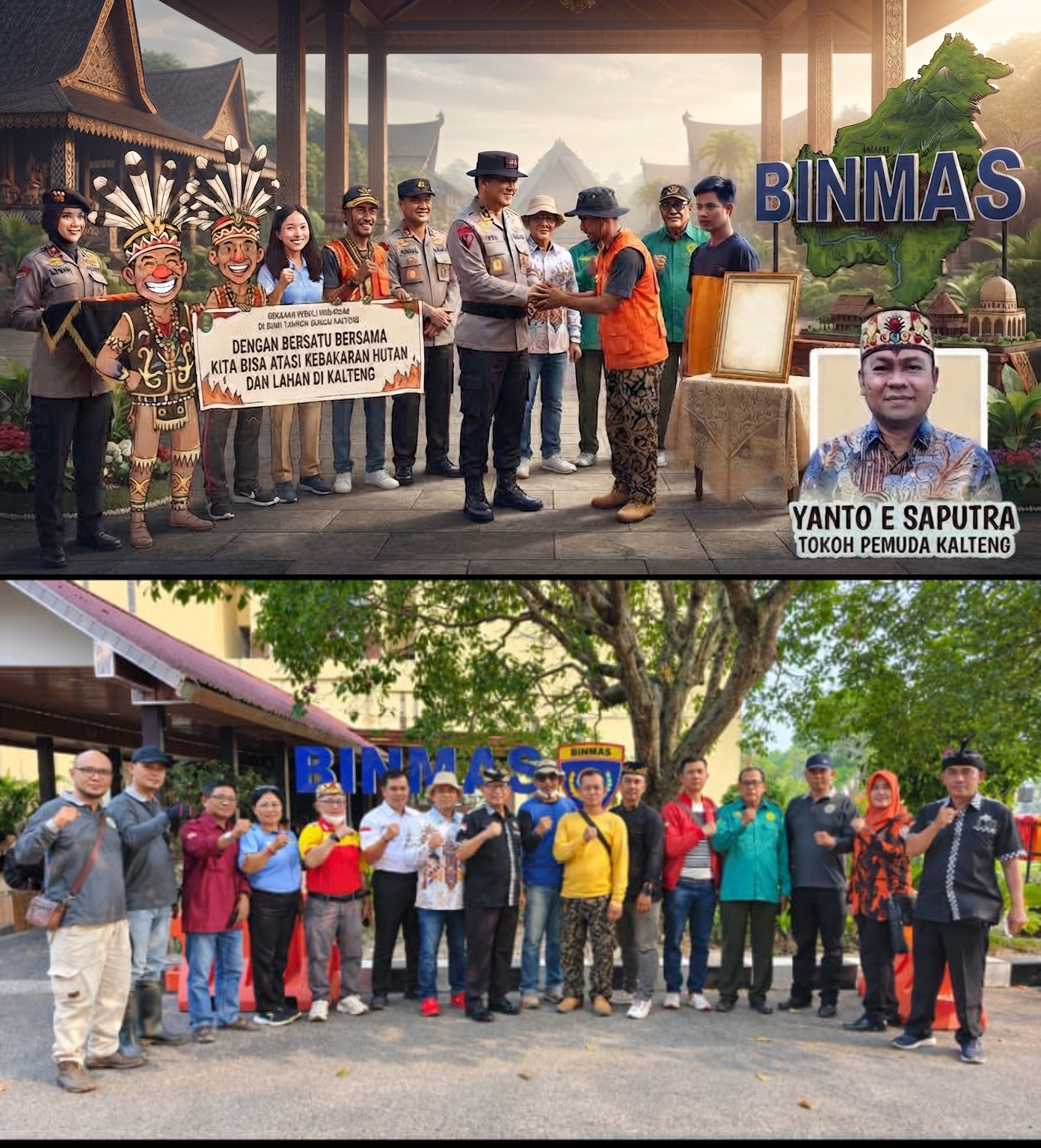 Wujud Nyata Bersatu Lindungi Bumi Tambun Bungai: Kapolda Kalteng Rangkul Forum Kebangsaan, Ormas, dan Tokoh Pemuda Atasi Karhutla