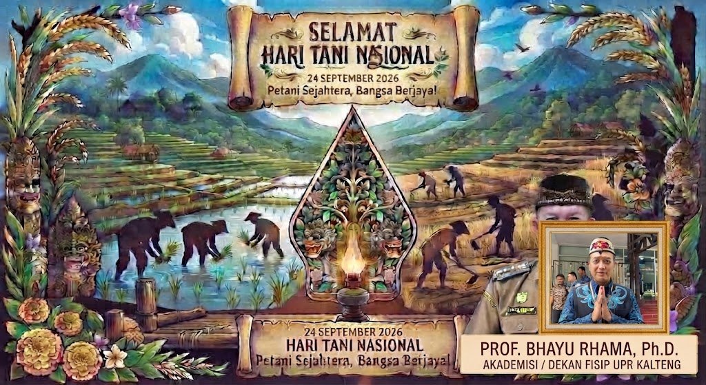 Selamat Hari Tani Nasional 2026 : Prof.Bhayu Rhama.Ph.D Apresiasi Peran Strategis Petani Jaga Ketahanan Pangan Nasional