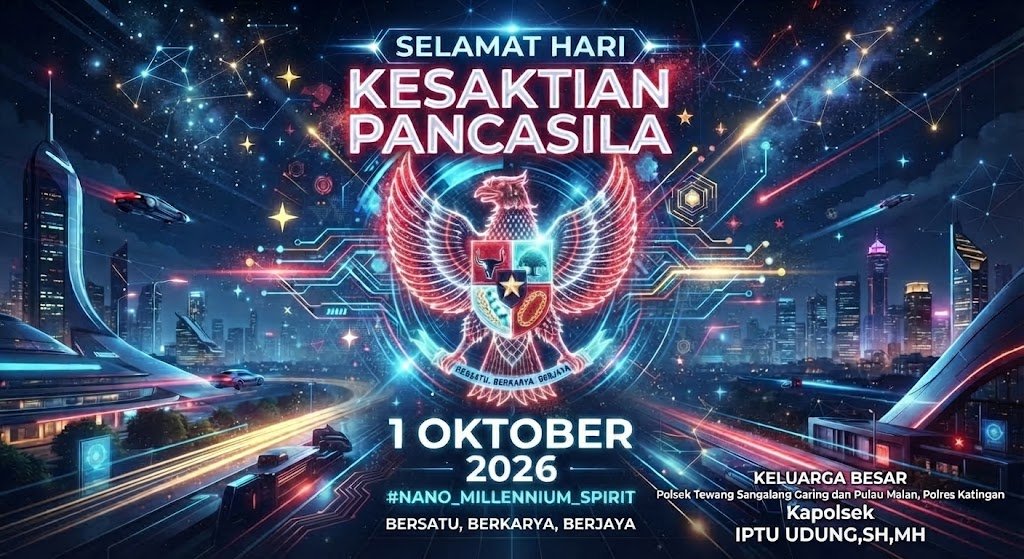 Polsek Tewang Sangalang Garing dan Pulau Malan Gelorakan Semangat Kesaktian Pancasila 2026