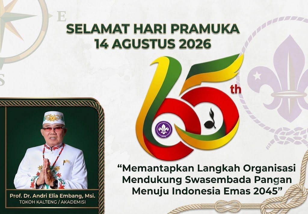 Tokoh Kalteng Prof. Andri Elia Sampaikan Ucapan Selamat Hari Pramuka 2026