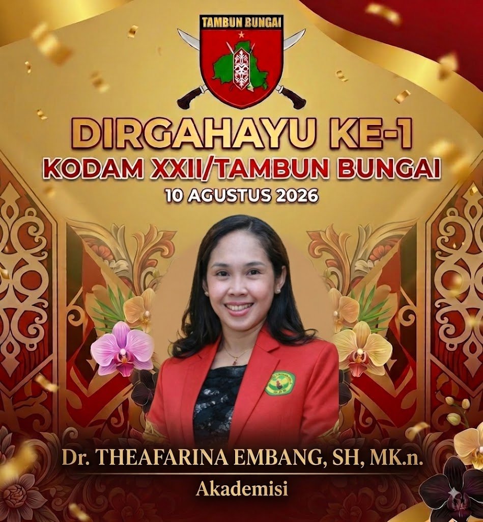 HUT ke-1 Kodam XXII/Tambun Bungai, Akademisi Dr. Theafarina Embang Sampaikan Apresiasi dan Dukungan Pengabdian