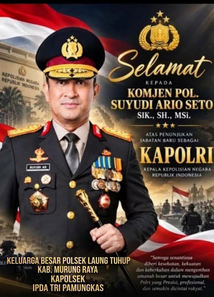 Polsek Laung Tuhup Sampaikan Ucapan Selamat atas Dilantiknya Komjen Pol Suyudi Ario Seto sebagai Kapolri