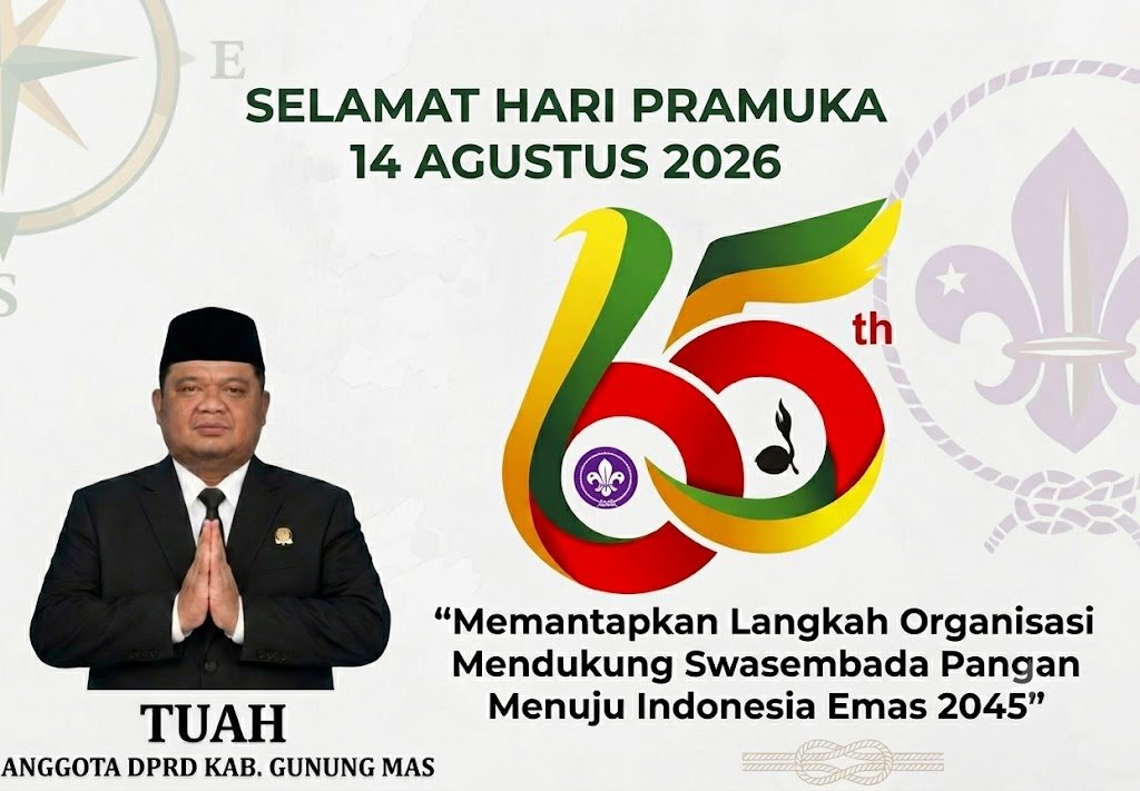 Maknai Arti Semangat Seorang Pramuka, Legislator Golkar Dapil III,Tuah Tiru Semangat Untuk Gotong Royong Menuju Indonesia Emas 2045