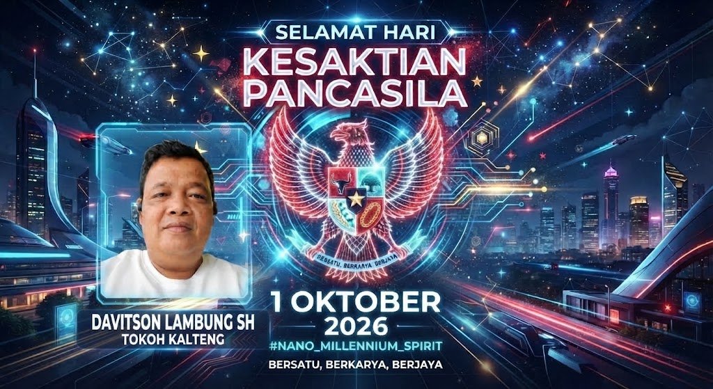 Semangat Kesaktian Pancasila 2026 : Davitson Lambung Serukan Gotong Royong Hadapi Tantangan Kabut Asap di Kalimantan Tengah