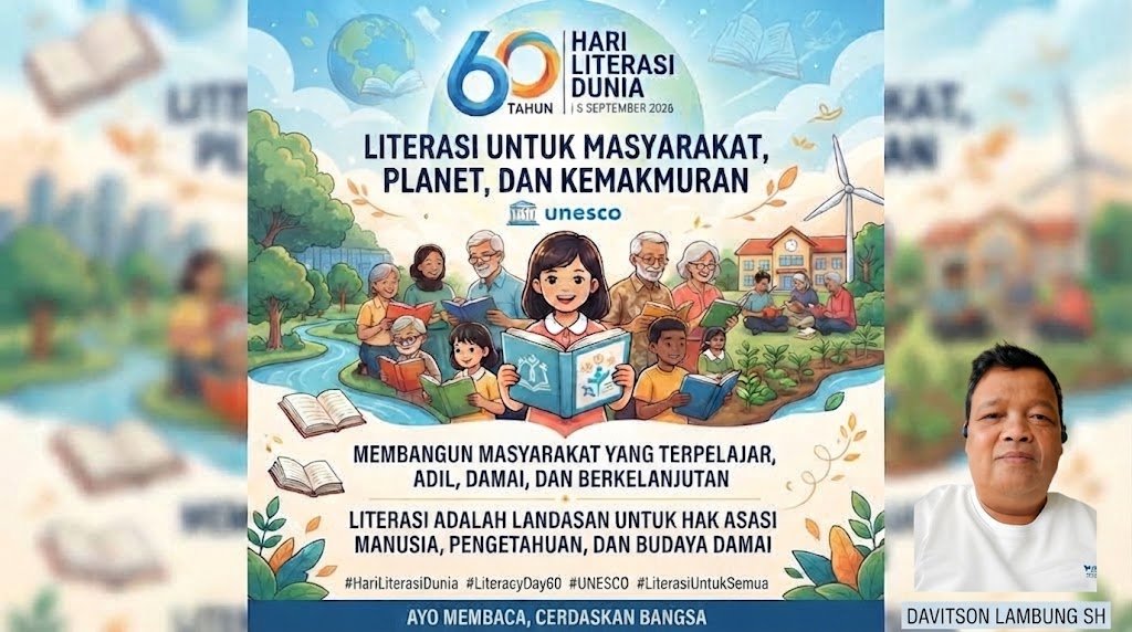 DAVITSON LAMBUNG,SH : "Literasi adalah kunci utama membuka jendela dunia sekaligus perisai dalam menghadapi arus globalisasi yang dinamis.
