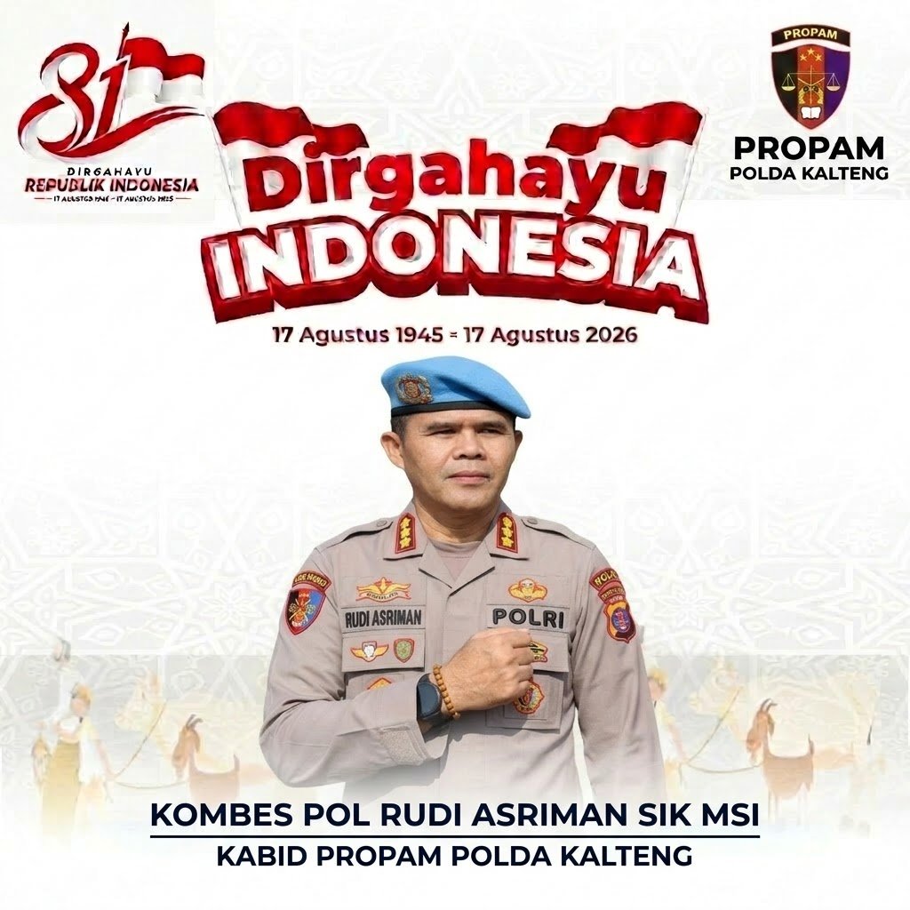MOMEN JELANG  HUT RI KE 81 : Kombes Pol Rudi Asriman Tegaskan Komitmen Bidpropam Polda Kalteng Kawal Disiplin Anggota dan Tingkatkan Kepercayaan Publik