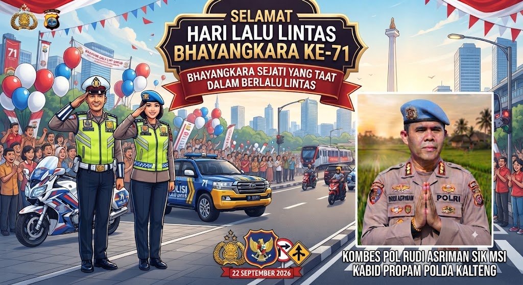 Sinergi Kemanusiaan : Bid Propam Polda Kalteng Sampaikan Ucapan Hari Lalu Lintas Bhayangkara ke-71 Sekaligus Dorong Aksi Nyata Hadapi Dampak Karhutla