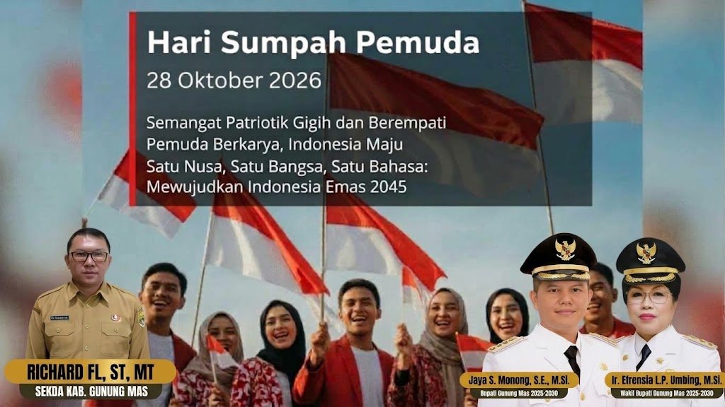 Sumpah Pemuda 2026: Pemkab Gunung Mas Jadikan Semangat 1928 Kekuatan Atasi Karhutla