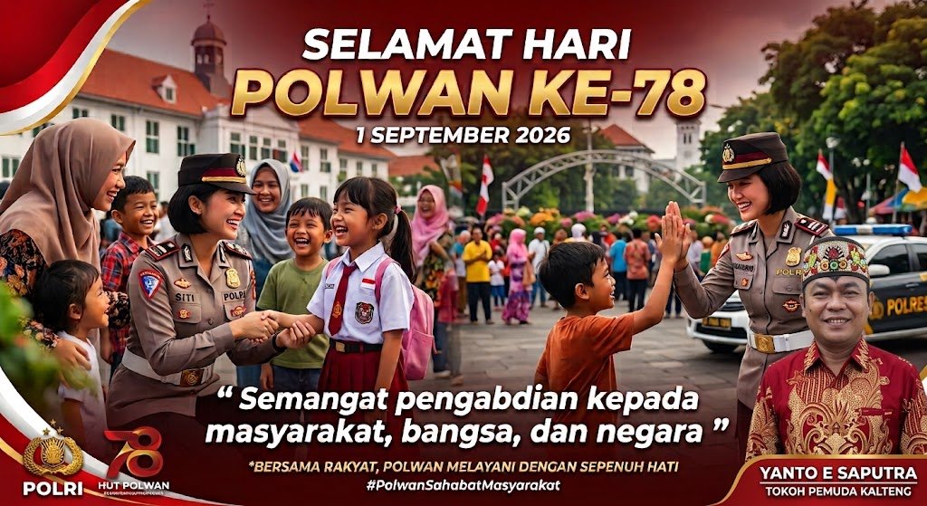 Tokoh Pemuda Kalteng Yanto E. Saputra Sampaikan Ucapan Selamat Hari Polwan ke-78, Dorong Penguatan Edukasi Hukum bagi Pelajar