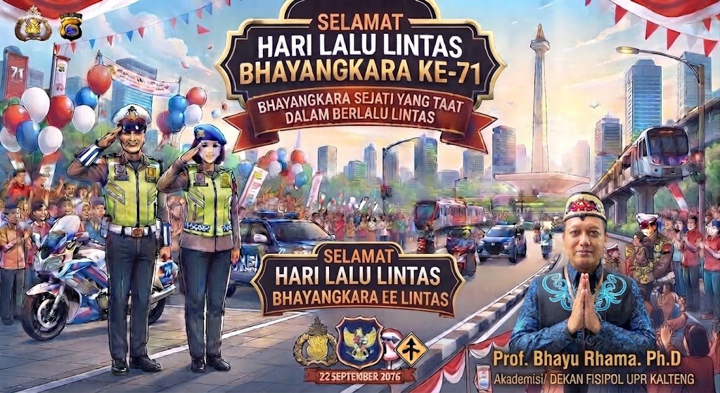 Prof.Bhayu Rhama, Ph.D. : Momentum Hari Lalu Lintas Bhayangkara ke-71 Menjadi Wujud Nyata Kepedulian Polri di Tengah Tantangan Karhutla Kalteng