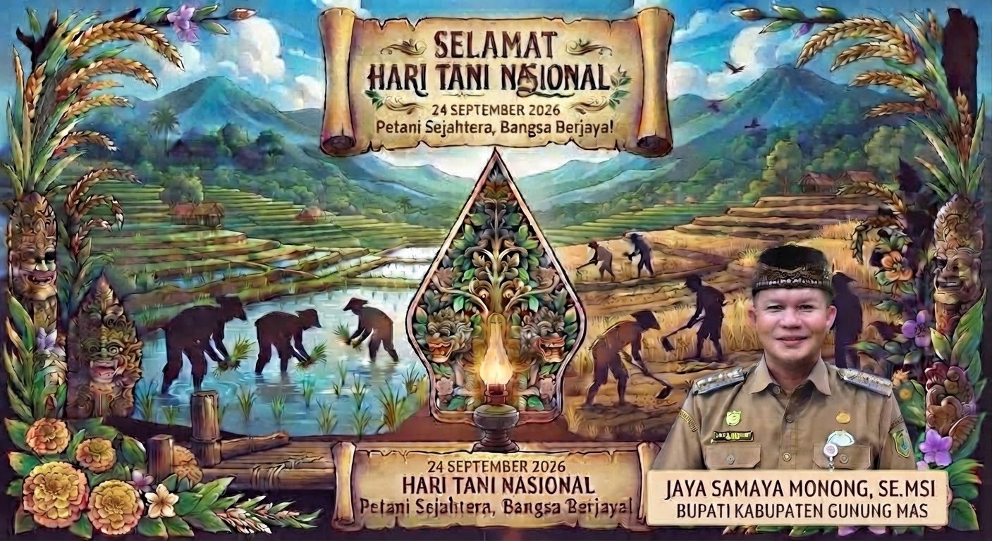 Hari Tani Nasional 2026: Bupati Jaya Samaya Monong Kobarkan Semangat Petani Gunung Mas Jaga Ketahanan Pangan